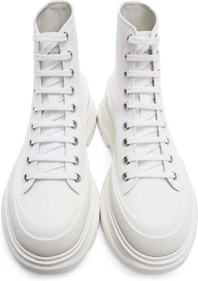 Alexander McQueen White High Tread Slick Sneakers - Picture 2