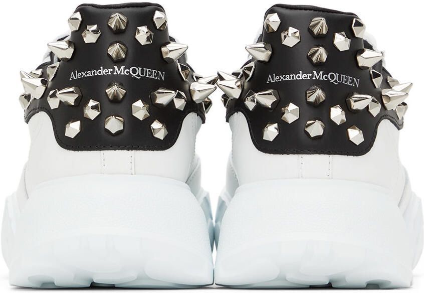 Alexander McQueen White Leather Court Sneakers