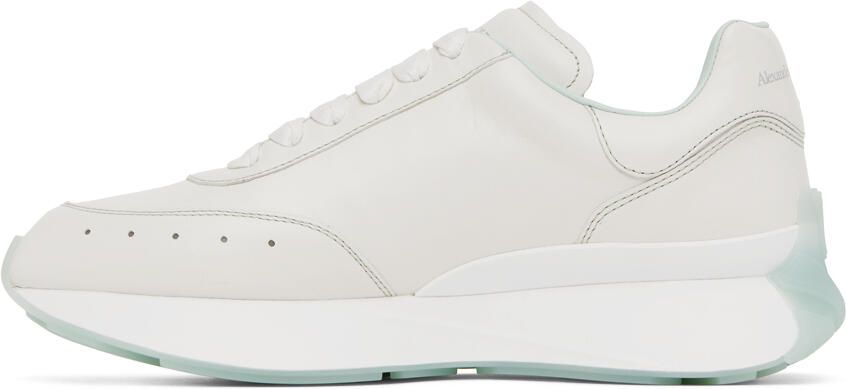 Alexander McQueen White Leather Sneakers - Picture 3