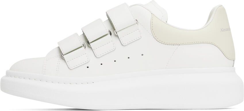 Alexander McQueen White Oversized Triple Strap Sneakers - Picture 3