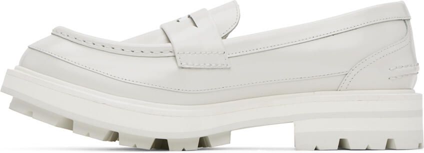 Alexander McQueen White Polished Loafers - Picture 3