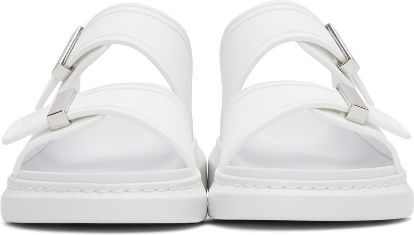 Alexander McQueen White Rubber Hybrid Slides - Picture 2