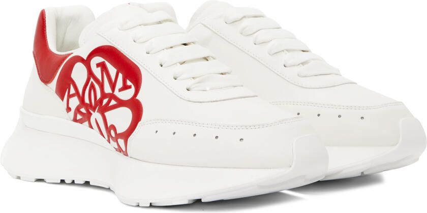 Alexander McQueen White Sprint Sneakers - Picture 2