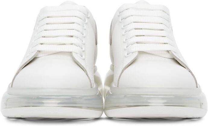Alexander McQueen White Transparent Sole Oversized Sneakers - Picture 3