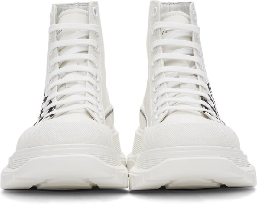 Alexander McQueen White Tread Slick High Sneakers - Picture 5