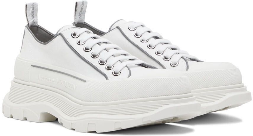 Alexander McQueen White Tread Slick Sneakers - Picture 2