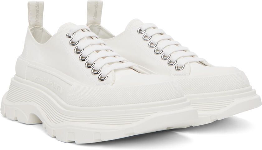 Alexander McQueen White Tread Slick Sneakers - Picture 2