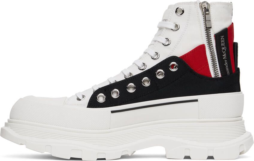 Alexander McQueen White Tread Slick Sneakers - Picture 3