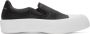 Alexander McQueen Black & White Plimsoll Slip-On Sneakers - Thumbnail 1