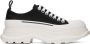 Alexander McQueen Black & White Slick Sneakers - Thumbnail 1