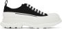 Alexander McQueen Black & White Tread Slick Sneakers - Thumbnail 1