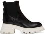 Alexander McQueen Black & White Wander Chelsea Boots - Thumbnail 1