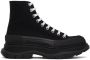 Alexander McQueen Black High Tread Slick Sneakers - Thumbnail 1