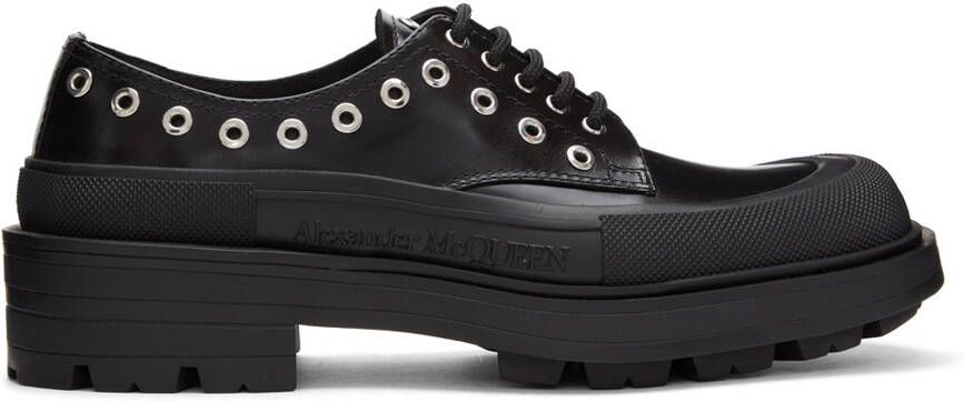 Alexander McQueen Black Leather Derbys