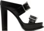 Alexander McQueen Black Platform Buckle Heeled Sandals - Thumbnail 1