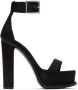 Alexander McQueen Black Platform Heeled Sandals - Thumbnail 1