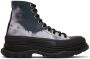 Alexander McQueen Black Sky Print Tread Slick Sneakers - Thumbnail 1