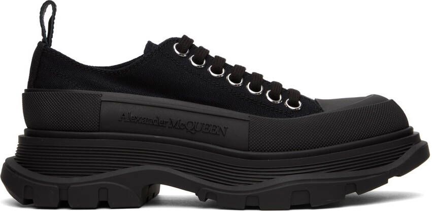 Alexander McQueen Black Slick Sneakers
