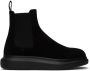 Alexander McQueen Black Suede Chelsea Boots - Thumbnail 1