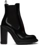 Alexander McQueen Black Tread Heeled Chelsea Boots - Thumbnail 1