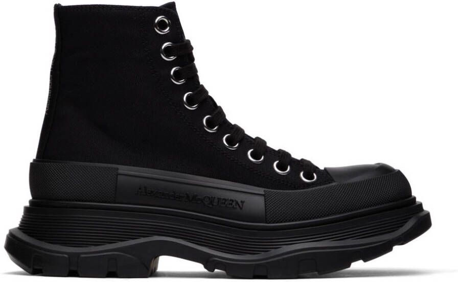 Alexander McQueen Black Tread Slick High Sneakers