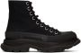 Alexander McQueen Black Tread Slick Platform High Sneakers - Thumbnail 1
