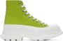 Alexander McQueen Green Tread Slick High Sneakers - Thumbnail 1