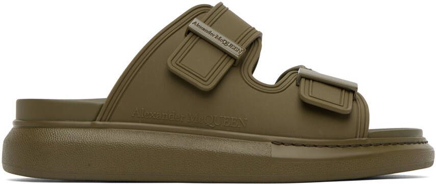 Alexander McQueen Khaki Hybrid Sandals