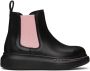 Alexander McQueen Kids Black & Pink Hybrid Chelsea Boots - Thumbnail 1