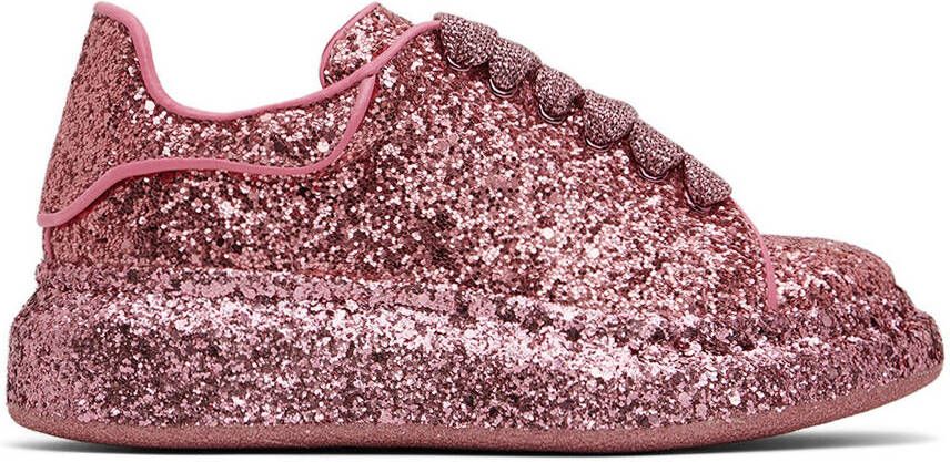 Alexander McQueen Kids Pink All Over Glitter Sneakers