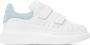 Alexander McQueen Kids White & Blue Oversized Velcro Sneakers - Thumbnail 1