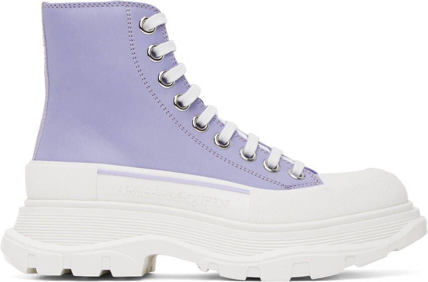 Alexander McQueen Purple Tread Slick Sneakers