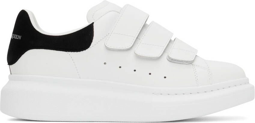 Alexander McQueen White & Black Oversized Velcro Sneakers