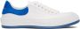 Alexander McQueen White & Blue Deck Plimsoll Sneakers - Thumbnail 1