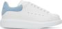 Alexander McQueen White & Blue Oversized Sneakers - Thumbnail 1