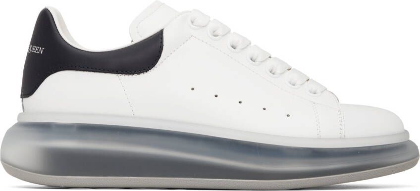 Alexander McQueen White & Navy Oversized Sneakers