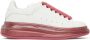 Alexander McQueen White & Pink Glitter Oversized Sneakers - Thumbnail 1