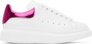 Alexander McQueen White & Pink Oversized Low-Top Sneakers