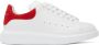 Alexander McQueen White & Red Oversized Sneakers - Thumbnail 1