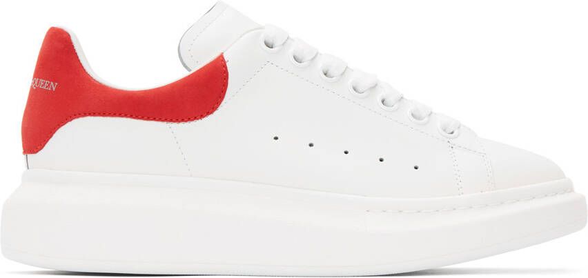 Alexander McQueen White & Red Oversized Sneakers