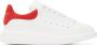 Alexander McQueen White & Red Oversized Sneakers - Thumbnail 1