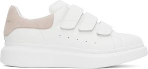 Alexander McQueen White & Taupe Oversized Velcro Sneakers