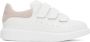 Alexander McQueen White & Taupe Oversized Velcro Sneakers - Thumbnail 1