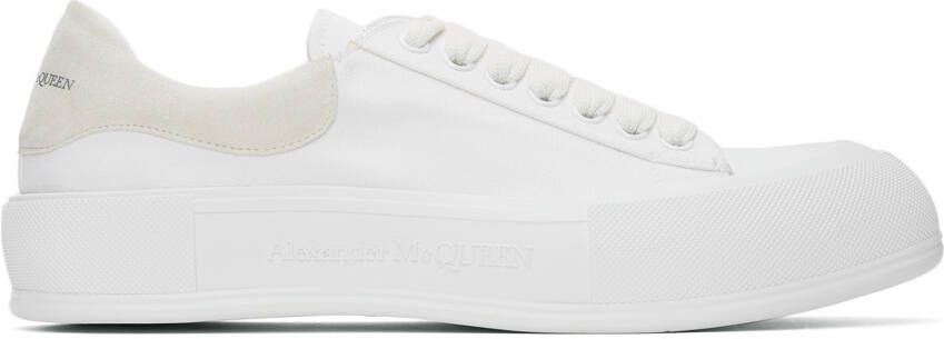 Alexander McQueen White Deck Lace-Up Plimsoll