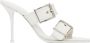 Alexander McQueen White Double Buckle Punk Mules - Thumbnail 1