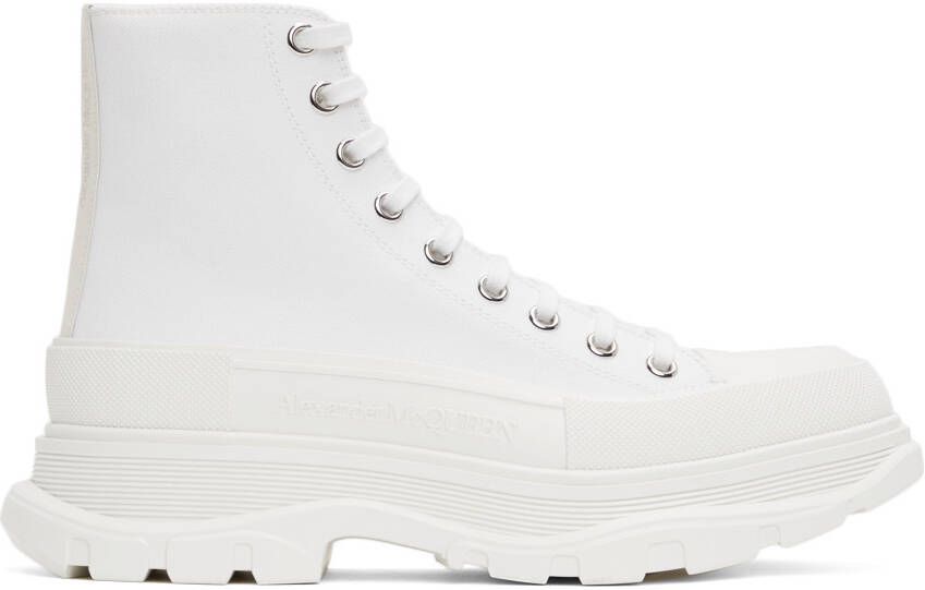 Alexander McQueen White High Tread Slick Sneakers