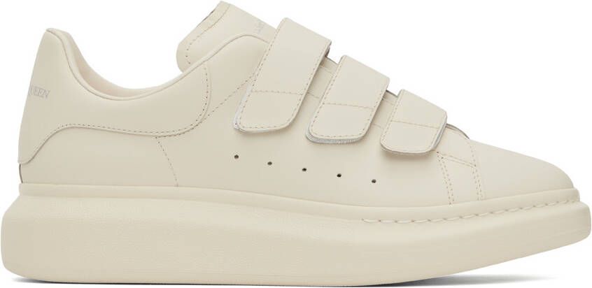 Alexander McQueen White Oversized Triple Strap Sneakers