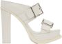 Alexander McQueen White Platform Buckle Heeled Sandals - Thumbnail 1