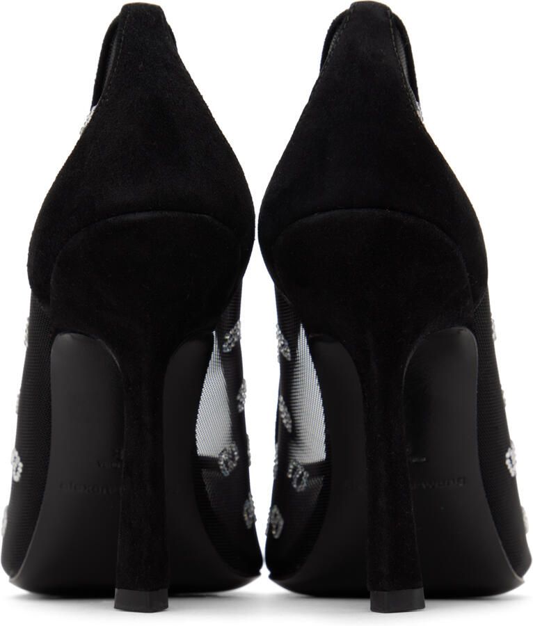 Alexander Wang Black Delphine 105 Crystal Heels