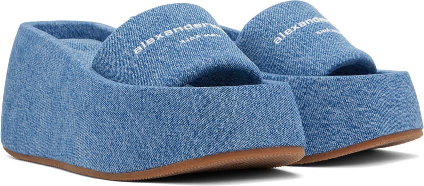 Alexander Wang Blue Taji Platform Heeled Sandals - Picture 3